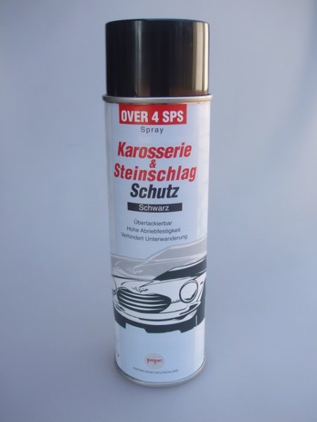 Fertan OVER 4 Steinschlagschutz &uuml;berlackierbar 500 ml Spraydose,schwarz